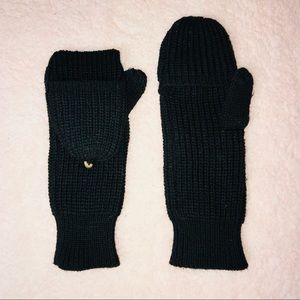 A NEW DAY (TARGET) Flip Top Knit Mittens Black